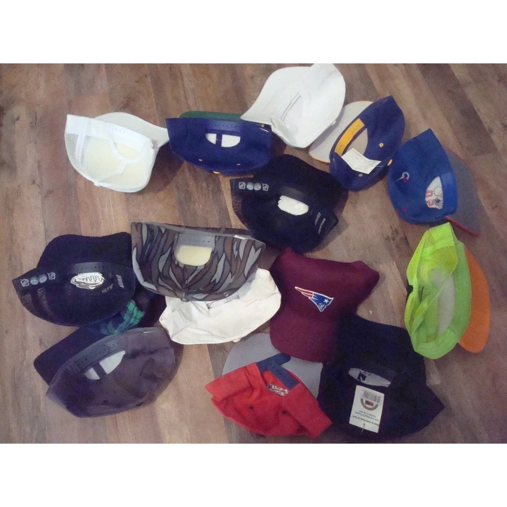 15 HATS LOT NFL‎ NBA 90S NHL RARE CAPS SNAPBACK  HAT CAP VINTAGE DEADSTOCK R1